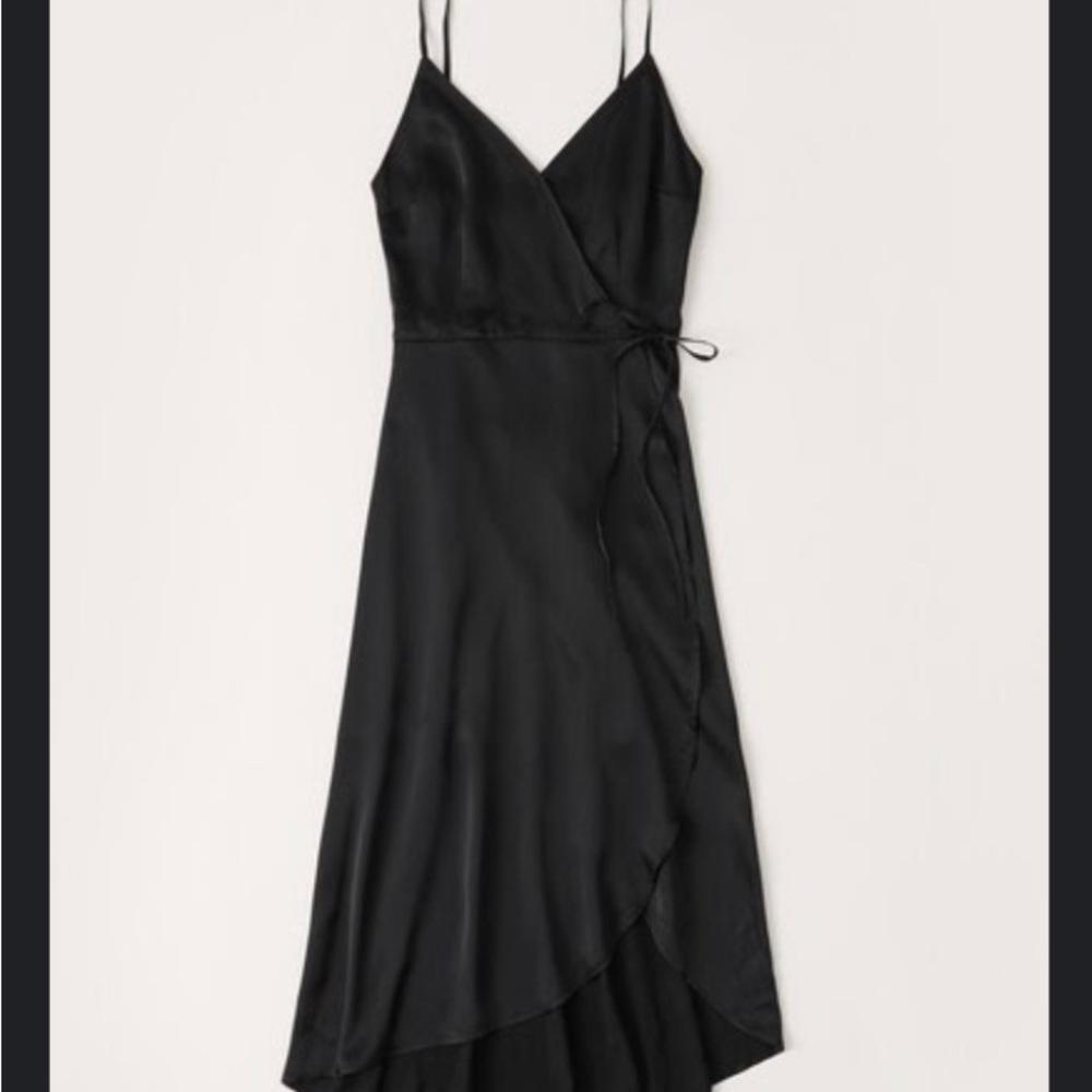 Abercrombie & Fitch satin midi wrap dress NWOT